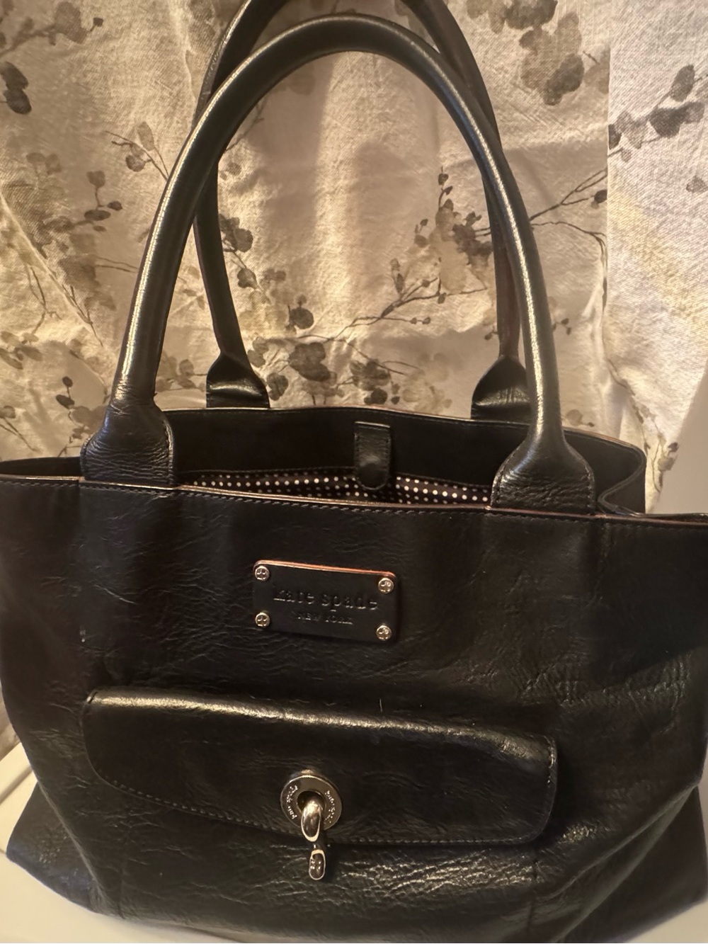 Kate Spade Black Leather Tote